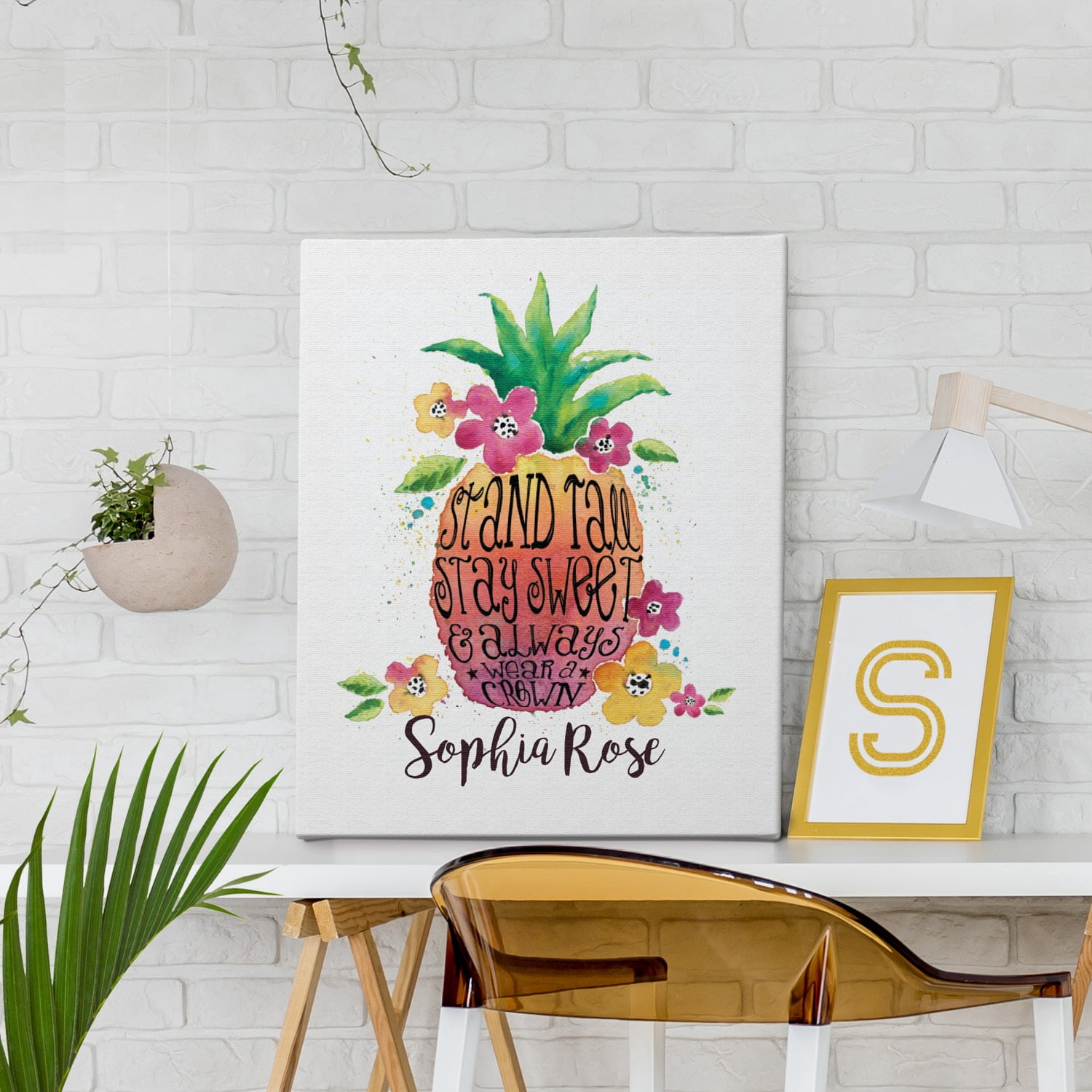 Personalized Stand Tall, Stay Sweet Canvas Print