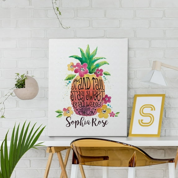 Personalized Stand Tall, Stay Sweet Canvas Print