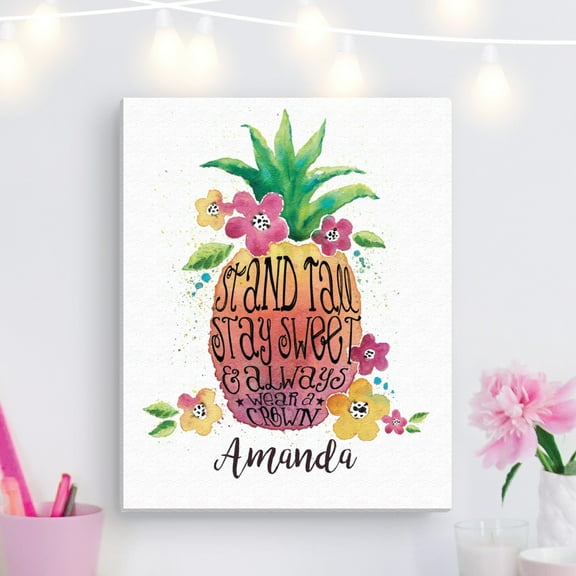 Personalized Stand Tall, Stay Sweet Canvas Print