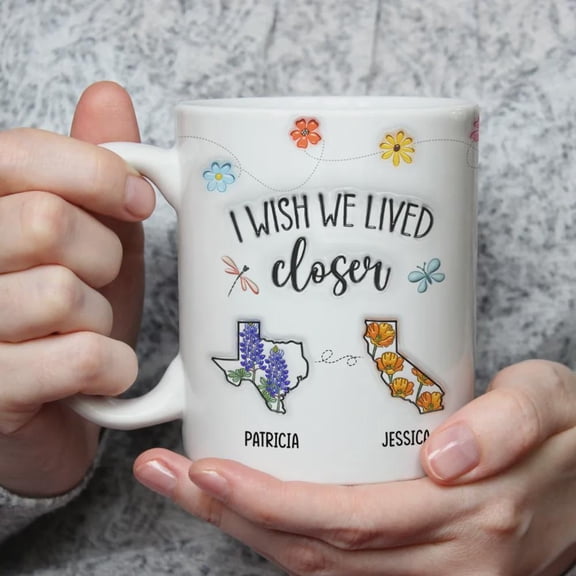 Personalized State Map Mug Long Distance Friend Gift