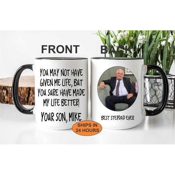 Personalized Stepdad Coffee Mug Best Stepdad Ever Gift