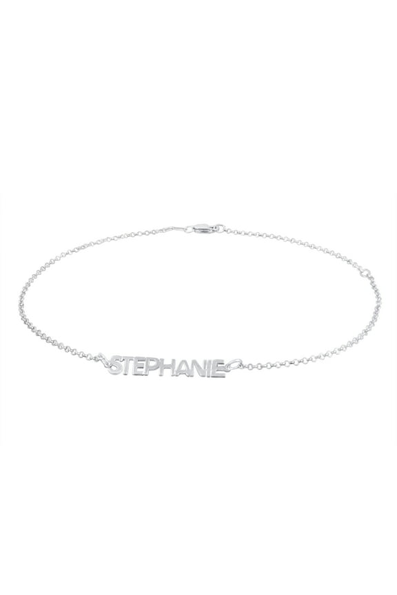 Personalized Sterling Silver Anklet Name Bracelet