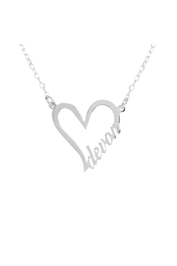  Personalized Sterling Silver Heart Name Necklace-Order by December 1 to receive in time for Christmas