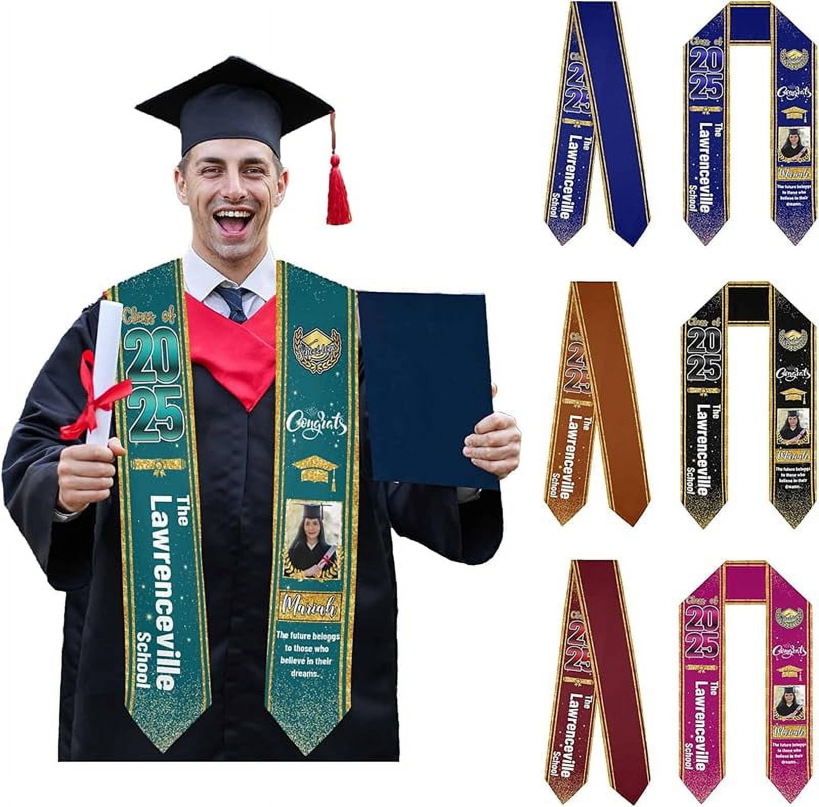 Personalized Stoles For Graduation 2025, Graduation Sash, Stole With ...