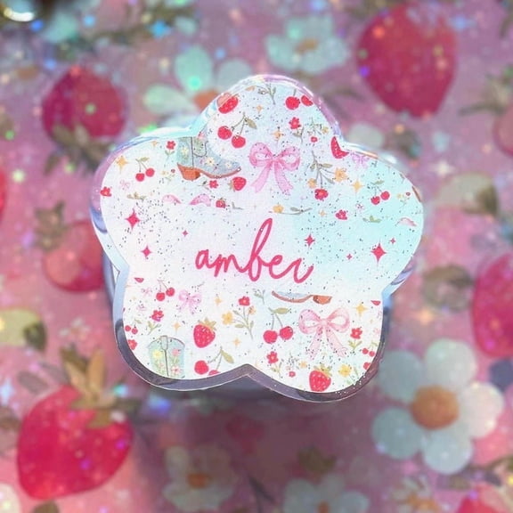 Personalized Strawberry MagSafe Grip: Bookish /Phone Holder