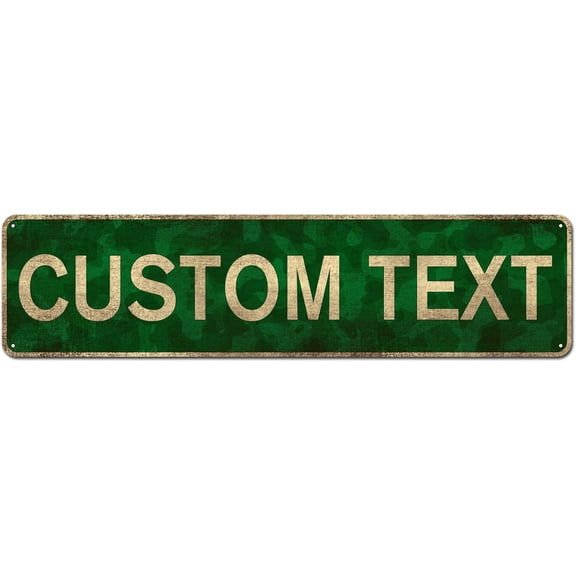 Personalized Street Signs, Custom Designed Text, Novelty Man Cave Metal Aluminum Sign 4"x16"