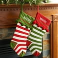 thumbnail image 1 of Personalized Striped Knit Christmas Stocking Available In Multiple Colors, 1 of 2