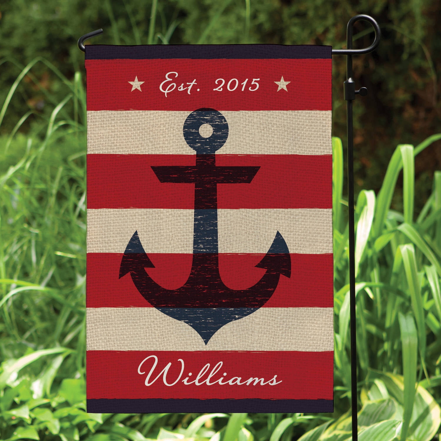 Personalized Summer Anchor Garden Flag