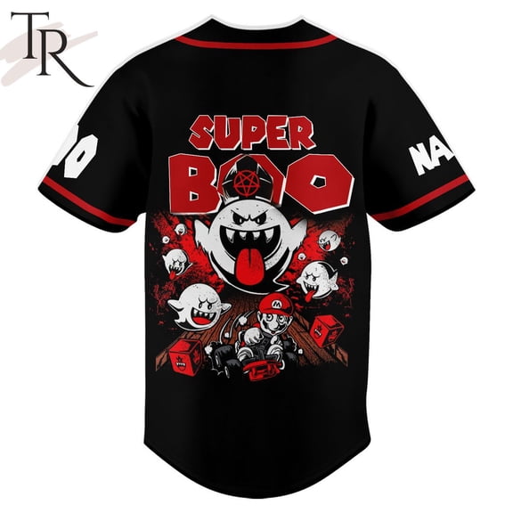 Personalized Super Boo Kig Boo Super Mario Baseball Jersey
