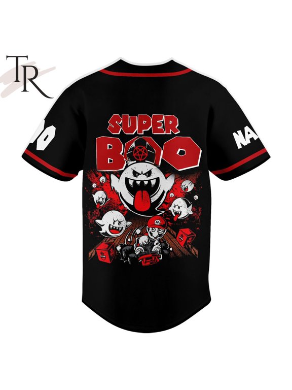 Personalized Super Boo Kig Boo Super Mario Baseball Jersey