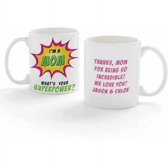 Personalized Super Mom Coffee Mug