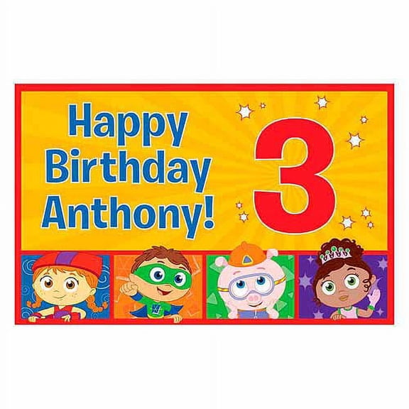 Personalized Super Why! Happy Birthday P