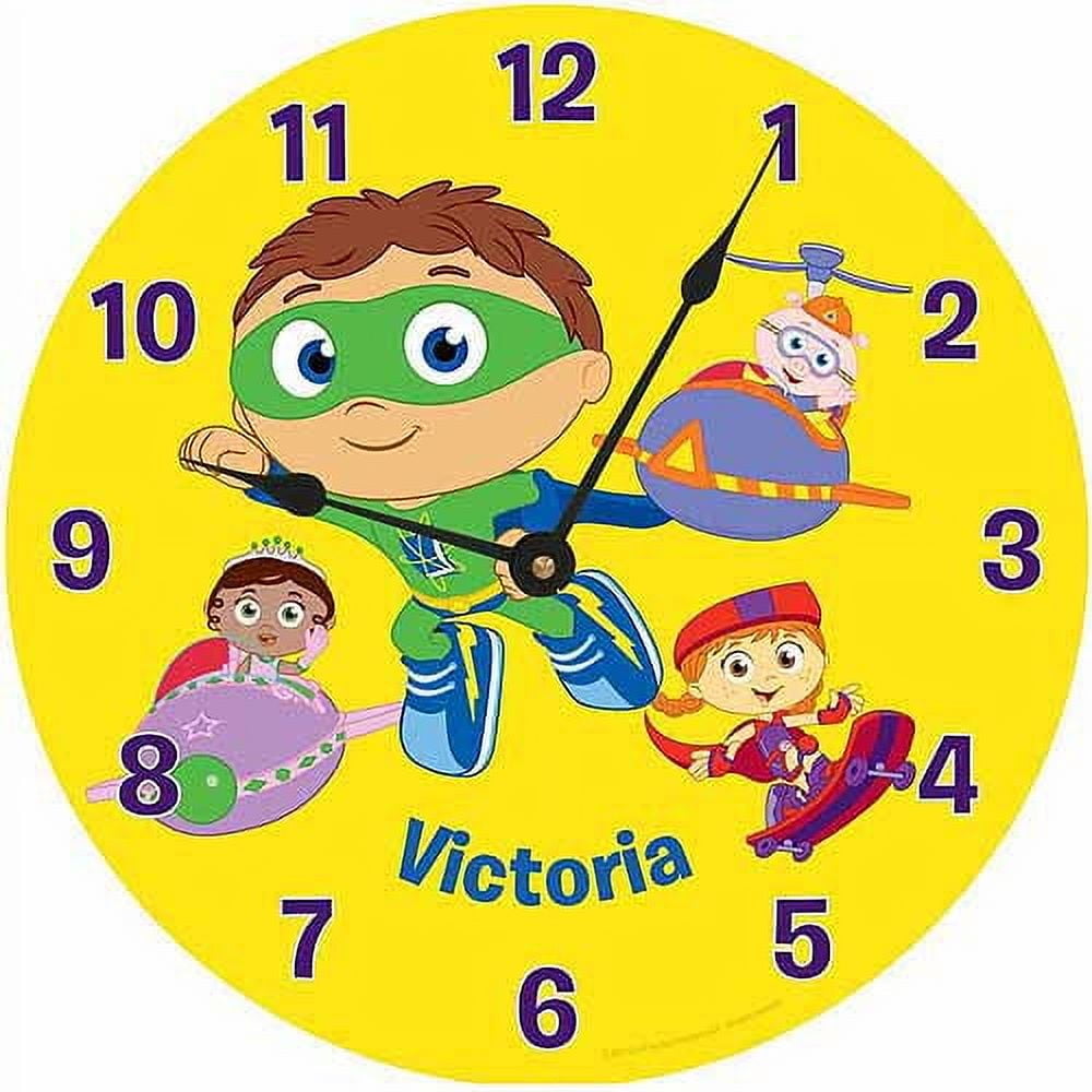 Personalized Super Why! Reading Time Wall Clock