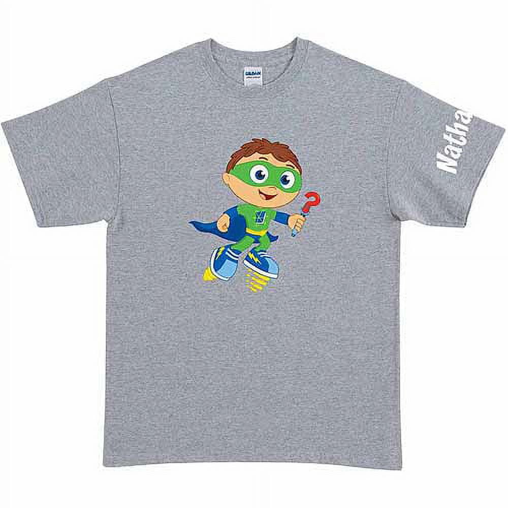 Personalized Super Why Why Writer Adult T Shirt Gray