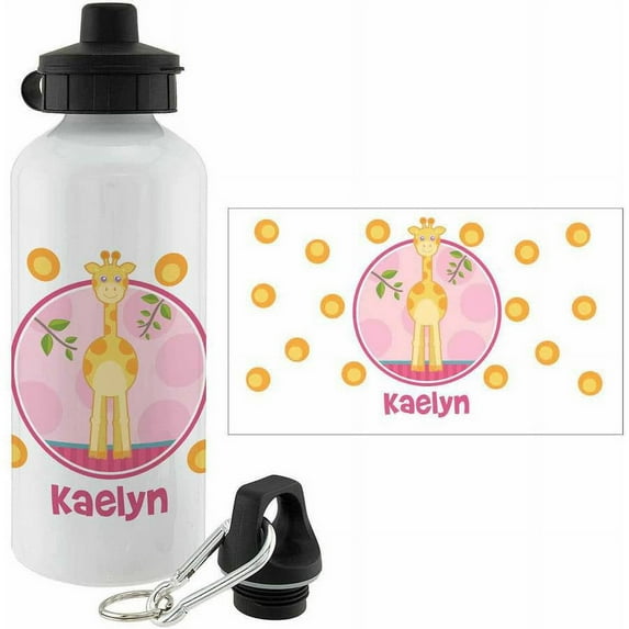 Personalized Sweet Giraffe Water Bottle, Girl