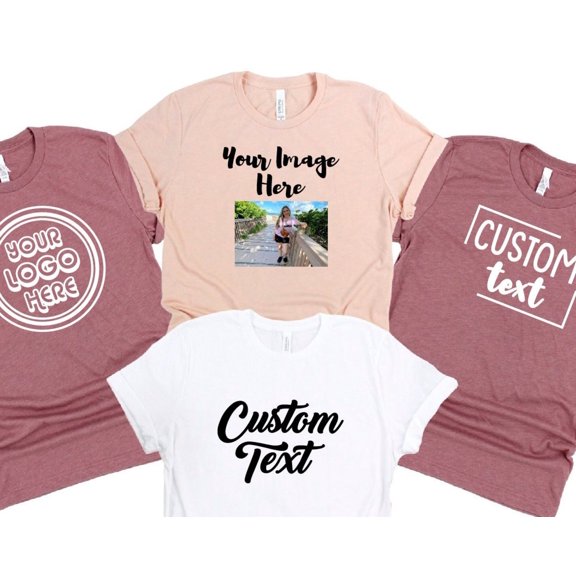 Personalized TShirt Custom Text or Image Bulk Order