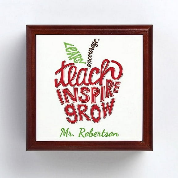 Personalized Teach, Inspire, Grow Keepsake Box