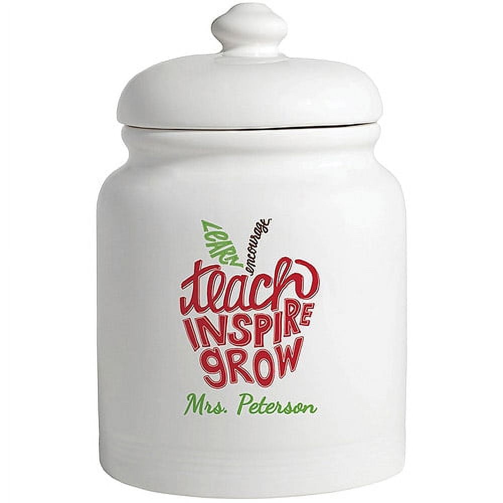 Personalized Teach, Inspire, Grow Storage Jar