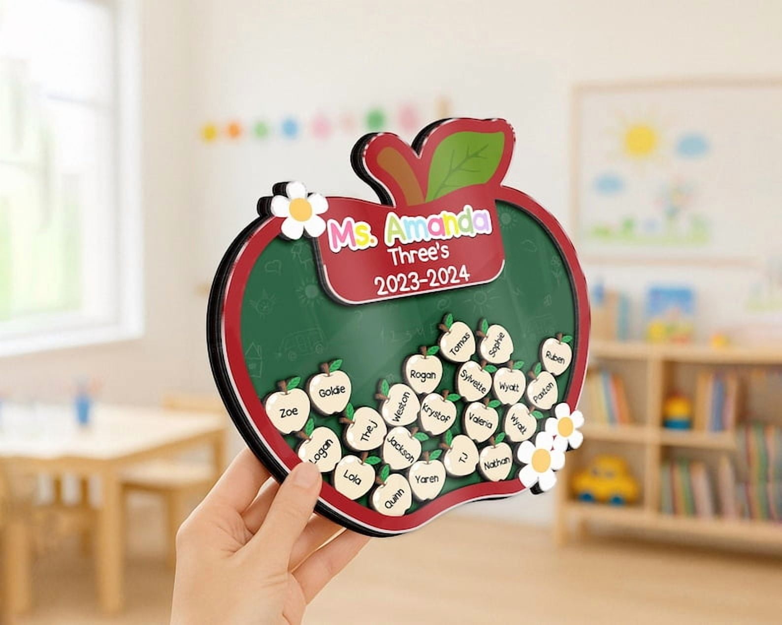 Personalized Teacher Apple Magnet, Teacher Shaker, Teacher Appreciation Week, Thank You Teacher, Teacher Locker Magnet, Teacher Gift, End of Year Gift