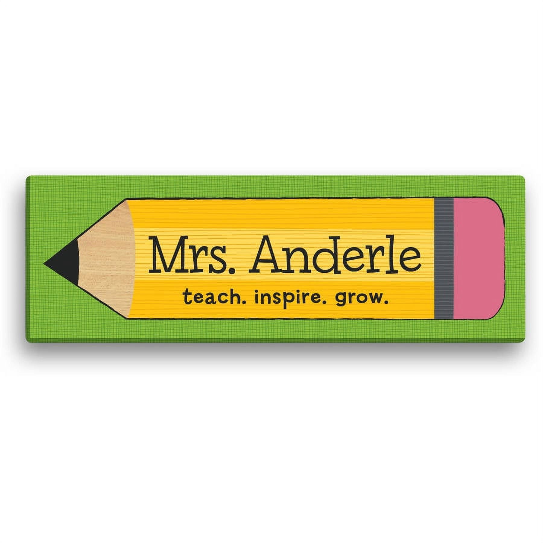 Personalized Teacher Gift - Pencil Canvas Available In Multiple Sizes