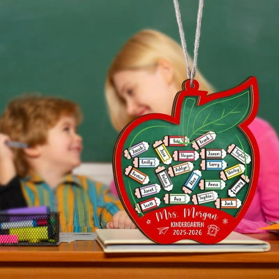 Personalized Teacher Name Gift, Thank You Teacher Gift, Appreciation Gift, Custom Student Name Sign, Custom Teacher Ornament, Classroom Decor