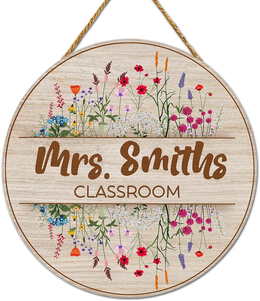 Personalized Teacher Name Sign Rainbow Welcome Sign For Classroom Welcome To My Classroom 1062