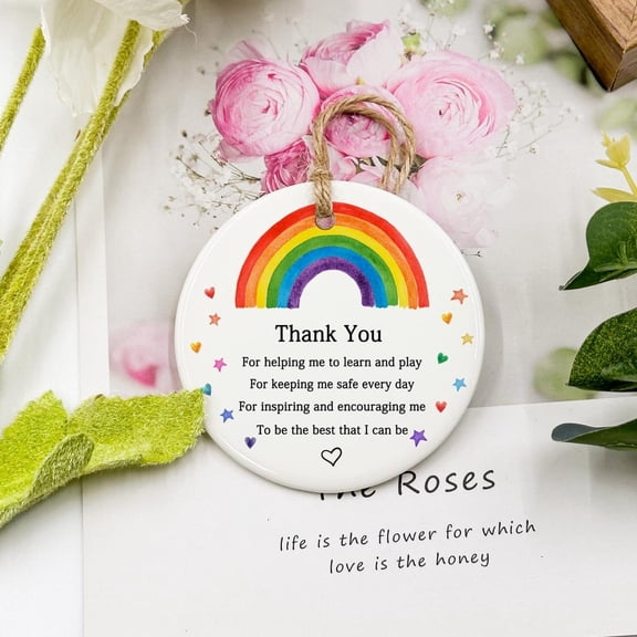 Personalized Teacher Ornament, Appreciation Keepsake for Educators, Nursery and Therapist Thank You Ornament, Custom Ornament for Nurse or Teacher