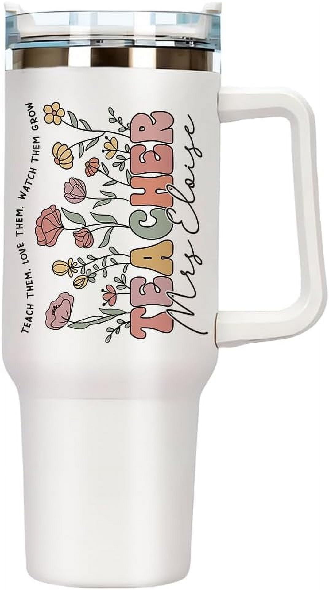 Personalized Teacher Tumbler 20oz with Straw Teacher Appreciation Gift ...