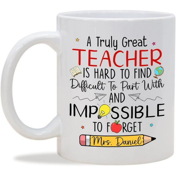 Personalized Teacher White Ceramic Mug Gifts, Thank You For Helping Me Grow Coffee Cup Present For Teacher, Custom Sunflower Teacher Coffee Mug With Name, Unique Teachers Day Gift Teacup 11oz 15oz
