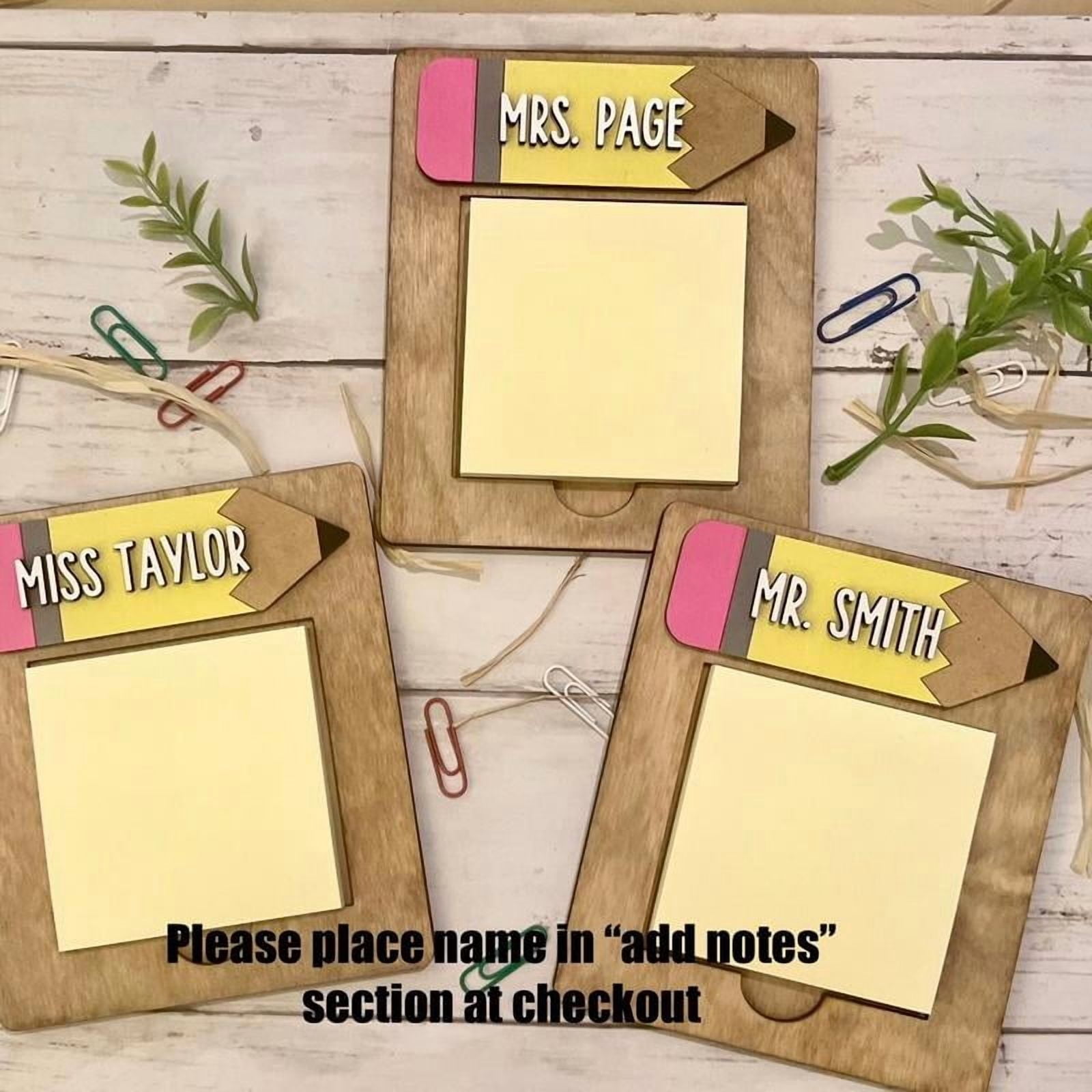 Personalized Teacher notepad, Christmas teacher gift, Teacher sticky ...