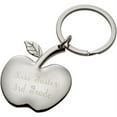 thumbnail image 1 of Personalized Teacher's Apple Silver Key Chain, Script Font, 1 of 1