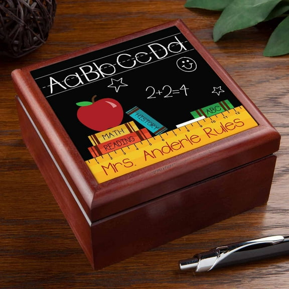 Personalized Teachers Rule Keepsake Box