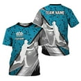 thumbnail image 1 of Personalized Team Name and Name PADEL 3D Shirt for Men Women, Custom Bingo game Shirts for Team (Teal, L), 1 of 10