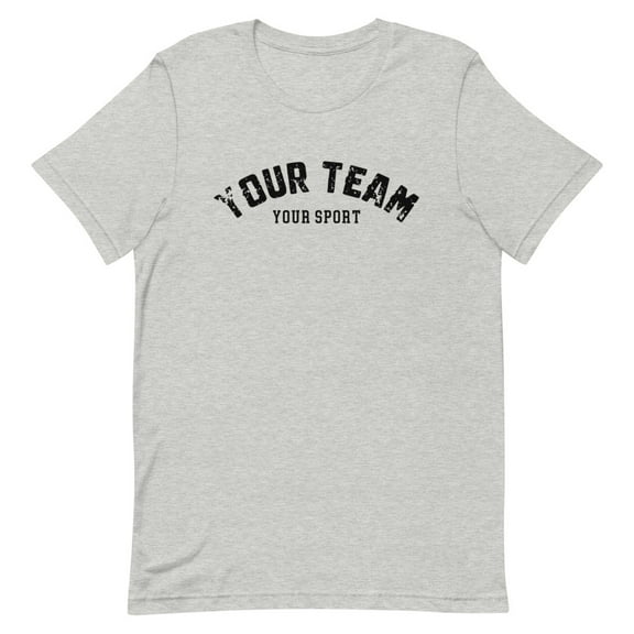 Personalized Team T-Shirt, Custom Sports Shirt Athletic Wear (Athletic Heather, XS)