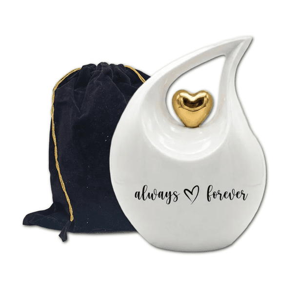 Personalized Teardrop Cremation Urn for Human Ashes Metal Memorial Urns 200 Cu In, Heart Keepsake Adult Funeral Urn, Custom Engraved