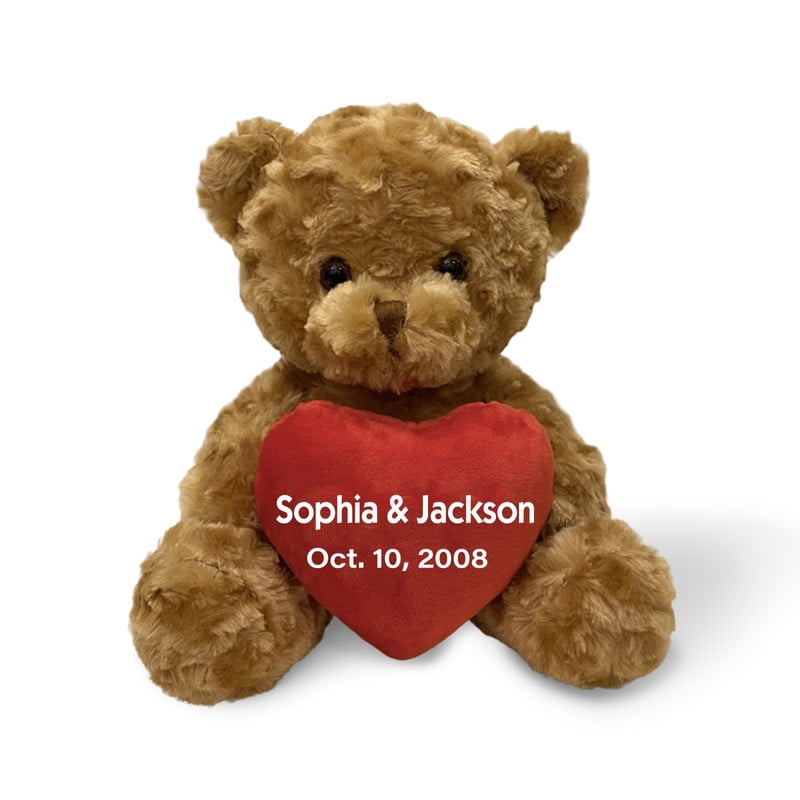 Personalized Teddy Bear Stuffed Animal with Custom Name and Date – Cute ...
