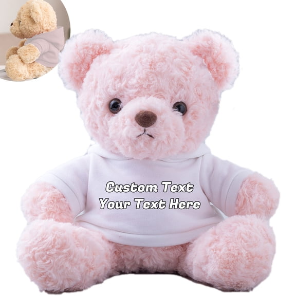 Personalized Teddy Bear as Customized Gifts for Women Men with Text as Gifts for Valentines Day Christmas (8 IN-Text)
