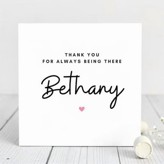 Personalized Thank You Card for Friends Custom Name Design Blank Inside with Envelope Perfect Gratitude Gift for Any Occasion