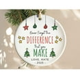 thumbnail image 1 of Personalized Thank You Ornament, Never Forget the Difference You Make Keepsake, Appreciation Gift for Coworker or Friend, Christmas Ornament, 1 of 3