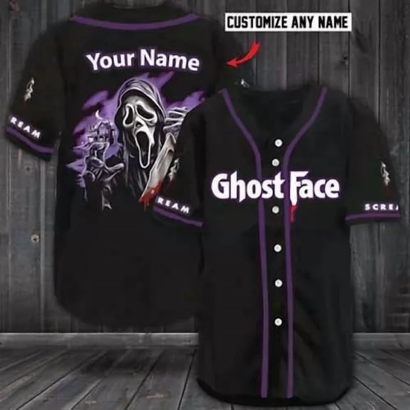 Personalized The Ghostface Scream 3D BASEBALL JERSEY SHIRT All Over Print - Hot Sale 2026