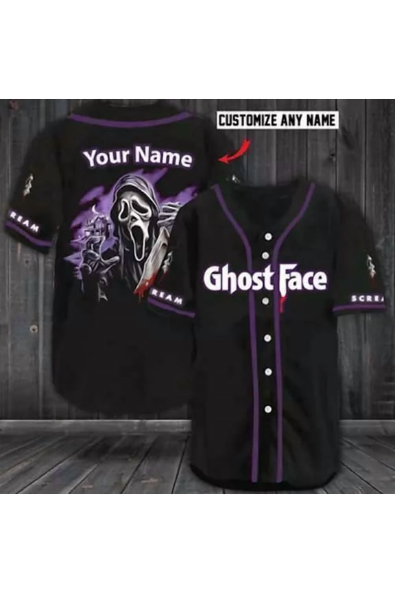 Personalized The Ghostface Scream 3D BASEBALL JERSEY SHIRT All Over Print - Hot Sale 2026