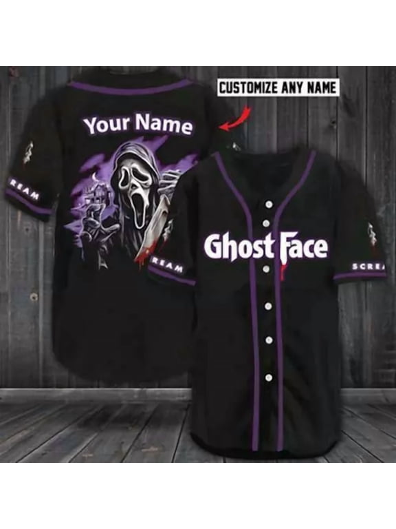 Personalized The Ghostface Scream 3D BASEBALL JERSEY SHIRT All Over Print - Hot Sale 2026