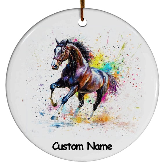 Personalized Thoroughbred Horse Ornament, Custom Ornament for Animal Lover, Ideal Gift for Men, Women, Best Friend, Gift for Christmas, Birthday, Father's Day, Mother's day