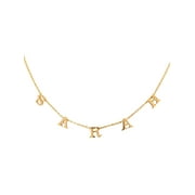Personalized Three To Nine Block Initials Necklace