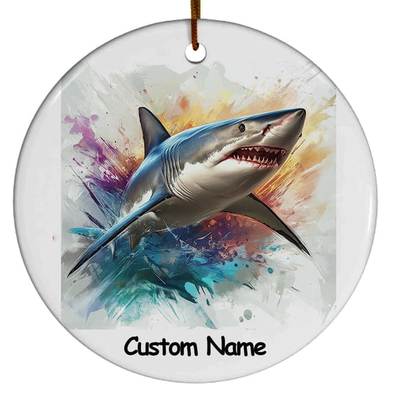 Personalized Thresher Shark Ornament, Custom Ornament for Animal Lover, Ideal Gift for Men, Women, Best Friend, Gift for Christmas, Birthday, Father's Day, Mother's day