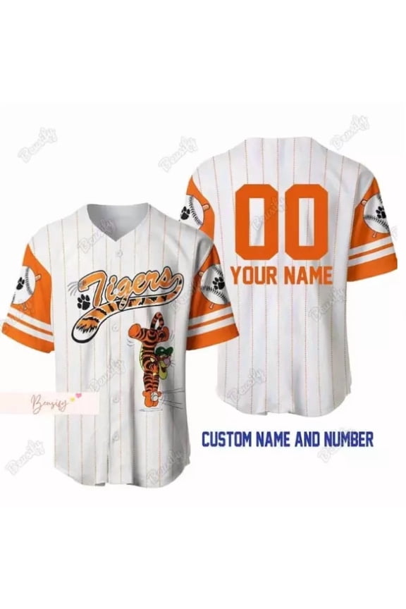 Personalized Tigger 3D Baseball Jersey Shirt HALLOWEEN GIFT CHRISTMAS GIFT - Hot Sale 2026
