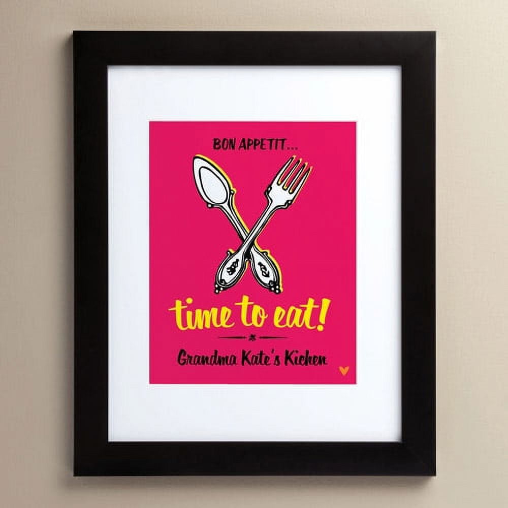 Personalized Time To Eat 11" x 14" Framed Print