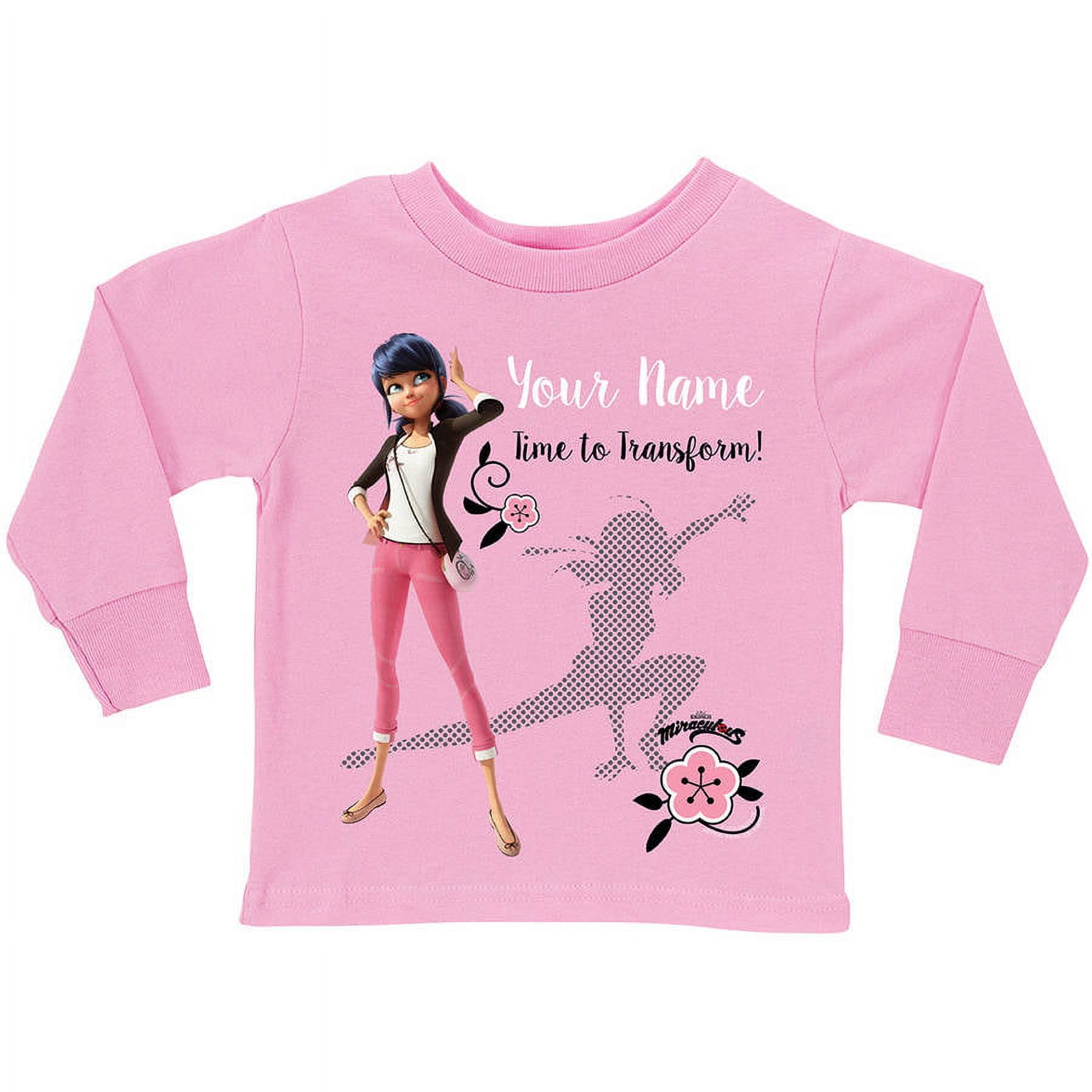 Personalized Time To Transform Toddler Girl Pink Long Sleeve Tee