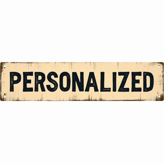 Personalized Tin Decor 16*4 Inches "PERSONALIZED" Home/Office Wall Art - Retro Custom Accent, Personalized Decor, Home Metal Sign