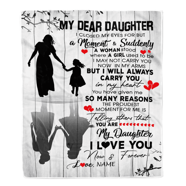 To My Daughter Whenever You Feel Overwhelmed Fleece Blanket Gift For D - Gift Custom